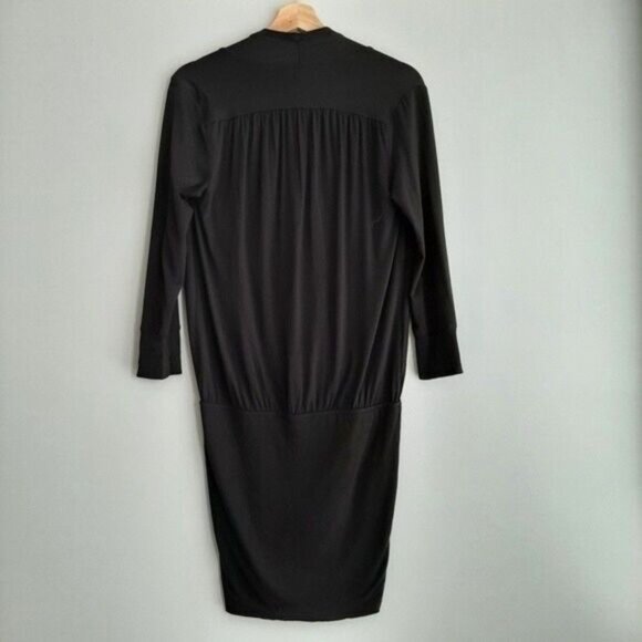 WILFRED Aritzia Faux Wrap Drop Waist Mini Dress Sz M Flawed - Picture 7 of 12
